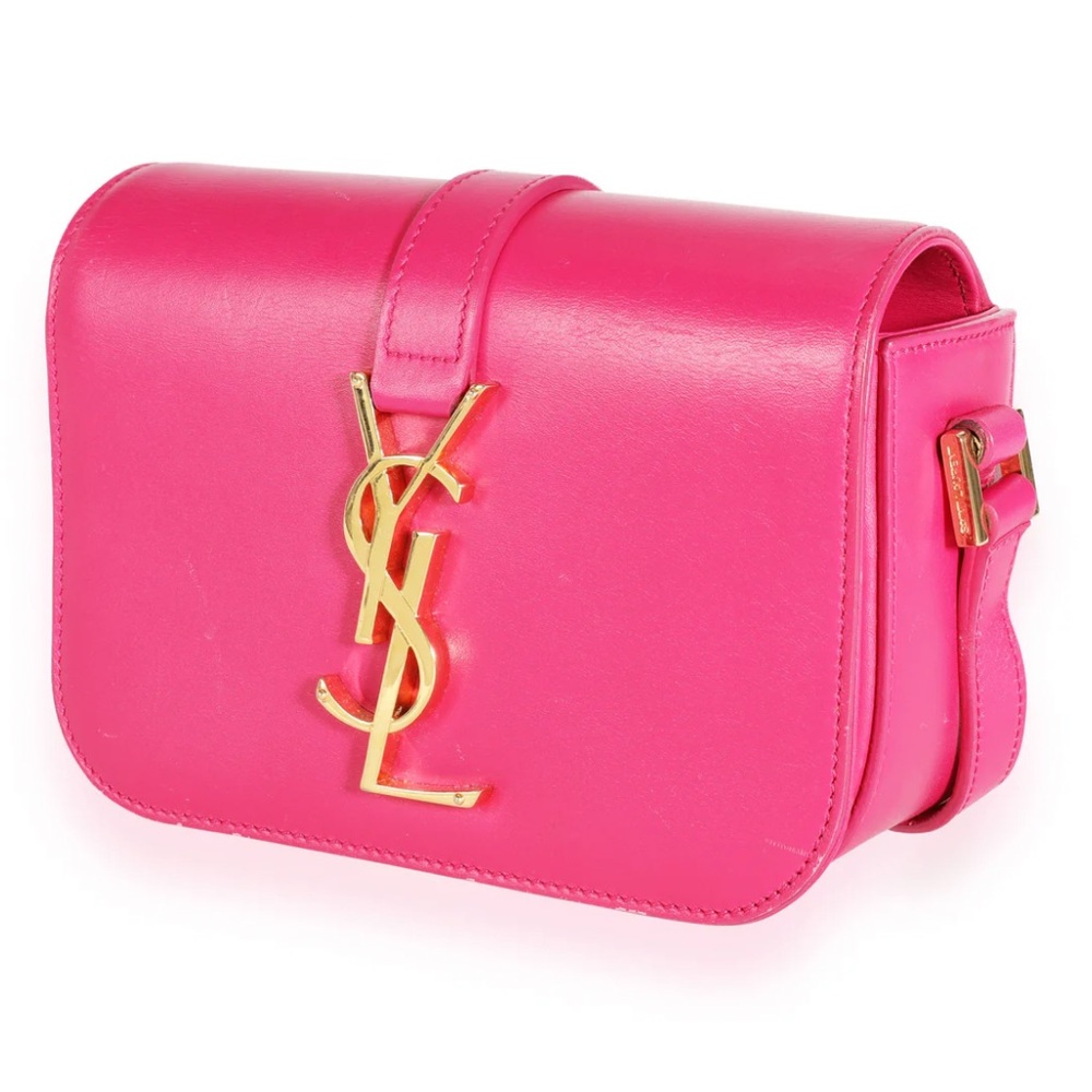 Saint Laurent YSL Hot Pink Smooth Calfskin Small Monogram Université Bag